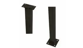 Stahlpfosten aus pulverlackeirtem Stahl, 4,5 x 4,5 x 103,3 cm, Schwarz