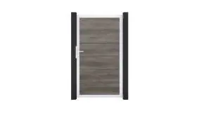 Witterungesbeständiges Zauntor aus PVC (PolyVinylChlorid) im Dekor Monument Oak. Maß: 100 x 180 cm