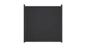 180 x 180 Zaunelement aus wetterfesten PVC-Lamellen mit umlaufendem Rahmen aus Aluminium