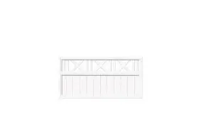 Ob für die Terrasse oder für den Vorgarten, das niedrige Zaunelement mit dem Maß 180 x 90 cm können Sie überall verwenden. Hier in klassischem Weiß