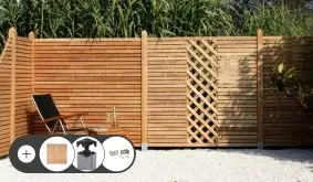 Rhombus Sichtschutz Premium Komplettset