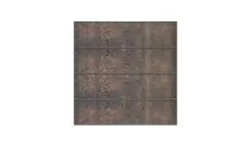 Komplettsatz Roskilde für ein 180 x 180 cm Zaunfeld bestehend aus 4 Lamellen Rostoptik, Abschlussprofil, Lisenen, Distanzstücken und Zubehörset