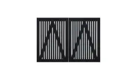 Doppeltor aus der Sendai Serie mit dem Maß 200 x 140 cm ( B x H) mit verleimten Torrahmen um starkem Verzug entgegen zu wirken.