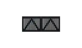 Verleimter Rahmen aus fugizid vorbehandeltem Nadelholz für größere Wiederstandsfähigkeit des Doppeltores 200 x 80 cm ( B x H ).