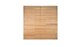 Die 180 x 180cm Sichtschutz Zäune mit geteilten Rhombus-Leisten aus sibirische Lärche, Edelstahl verschraubt