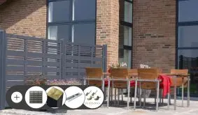 Sichtschutzblenden Silence Umbragrau Komplettset