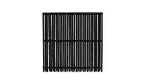 Kiefer/Fichtenholz, 180 x 180 cm, fungizid und farbgrundiert schwarz, inkl. rostfreie Schlagschrauben