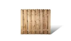 Ein Zaunelement aus der Frankfurt Serie mit dem Maß: 180 x 150cm und einer Lamellenstärke von 20 x 145 mm