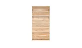 Der Sichtschutzzaun Rhombus in 90 x 180cm aus 26 x 55 mm Rhombusleisten aus sibirischer Lärche ist Edelstahl verschraubt