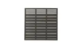 Ein 176 x 170 cm Sichtschutzelement aus der Serie Sichtschutzblenden Silence Anthrazit mit einer Rahmenstärke von 34 x 90 mm