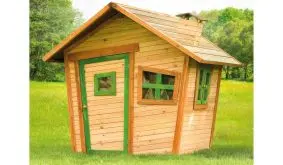 Ideal für Kleinkinder: TÜV-geprüftes 95 x 108 x 146 cm Spielhaus aus Hemlockholz