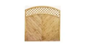 Das Stuttgart Diagonal Zaunelement ist druckimprägniert und hat ein Maß von: 180 x 200 auf 180cm 