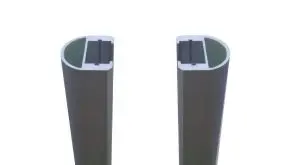 Der Bausatz für das Glaszaunsystem Als enthält 2 Aluminium-Leisten in Anthrazit (175 cm) und Dichtung