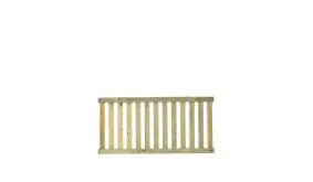 Vorgartenzaun Ligno aus druckimprägniertem Kiefern- Fichtenholz. Maße: 150 x 73 cm