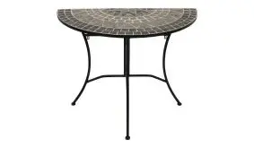 So praktisch! Der halbrunde Wandtisch (90 x 45 x 75 cm) kann an der Wand festgeschraubt werden 