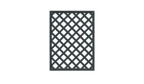 Diagonales, überplattetes Rankgitter mit dem Maß 135 x 180 cm in Anthrazit als Rankhilfe, oder zur Auflockerung in Ihrem Zaunverlauf