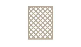 Rankgitter Zaunfeld mit dem Maß 135 x 180 cm in: Sheffield Oak, aus Kunststoff mit diagonaler überplatteter Rankgitterfüllung