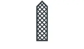 Anthrazitfarbenes Rankgitter Wangerooge mit Rautenmuster, 60x180/210 cm, als Rankhilfe für Kletterpflanzen im Garten