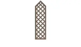 Zur Auflockerung oder als stilvolles Dekoelement, das Rankgitter mit dem Maß 60 x 180 auf 210 cm in Monument Oak mit diagonaler Rankgitterfüllung und zulaufender Spitze