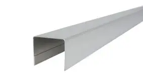Silberfarbenes 4 x 4 x 180 cm U-Aluminiumprofil zum Aufstecken