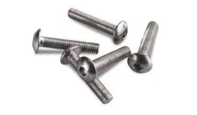 Doppelstabmatten Schraube (EN ISO 7380): M8 x 40 Zaunbauschraube aus Edelstahl für Pfostenprofile 60/40