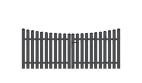 Doppeltor aus pflegeleichtem PVC in der Größe 308,5 x 120 auf 105 cm mit Unterbogen und Zubehör