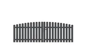 Doppeltor in den Maßen 308,5 x 85 auf 100 cm mit Oberbogen und allem Zubehör