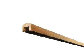 Robuste 6,8 x 4,5 x 180 cm Abdeckleiste für die Sichtschutzelemente der Zaunserie Newa. Gefertigt aus naturbelassener Sibirischer Lärche