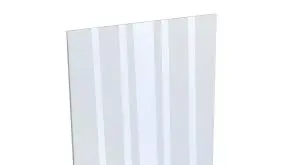 Unser Aluzaun Glaseinsatz als Designelement aus ESG Sicherheitsglas - 180 x 30 x 0,4 cm - satinierte Dekorstreifen