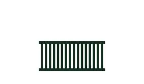 Wetterfester Gartenzaun aus Aluminium, 200 x 90 cm, grün (RAL 6009) inkl. Montageset