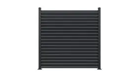 180 x 180 großer Steckzaun aus pflegeleichtem Aluminium in der Farbe Anthrazit (DB 703)