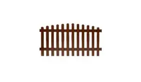 Aluminium Gartenzäuune Aubing. In einem Maß von: 185 x 90 auf 100 cm. Farbe: Braun, mit einem Oberbogenverlauf.