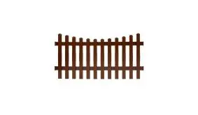 Aluminium Gartenzäune Aubing. In einem Maß von: 185 x 100 auf 90 cm. Farbe: Braun, mit einem Unterbogenverlauf.