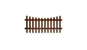 Aluminium Gartenzäune Aubing im Maße 185 x 80 auf 70 cm. Farbe: braun, mit einem Unterbogen.