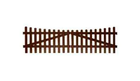 Aluminium Gartenzäune Aubing mit einem Maß von: 300 x 80 auf 70 cm. Mit einem Unterbogenverlauf. Farbe: Braun.