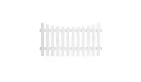 Aluminiumgartenzäune Neuhausen. Mit einem Maße von 185 x 100 auf 90 cm. Farbe: Weiß, mit einem Unterbogen.