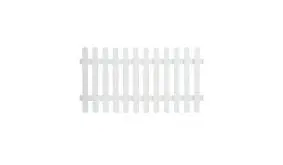 Aluminiumgartenzäune Neuhausen. Mit einem Maß von 185 x 100 cm. Farbe: Weiß, gerader Verlauf.