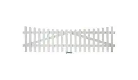 Aluminiumgartenzäune Zauntor Neuhausen. Mit einem Maß von 300 x 80 auf 70 cm. Farbe: Weiß