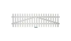 Aluminiumgartenzäune Zauntor Neuhausen. Mit einem Maß von: 300 x 80 cm, Farbe: Weiß.