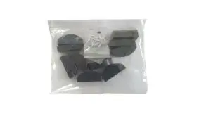 Bausatz für Gartenzäune Kunststoff Preston. Beinhaltet: Abdeckkappen für Zaunlatten und Schrauben, Montageschuhe und Schrauben.