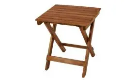 Für extra Abstellfläche: Viereckiger 43 x 38 x 47,5 cm Beistelltisch klappbar aus geöltem Akazienholz