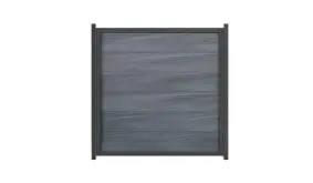 Die steingrauen Lamellen der Billund Serie sind durch die co-extrudierung besonders kratz- und wetterfest. Maße: 180 x 180 x 4 cm
