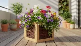 Der Blumenkübel Prag ist in zwei verschieden Größen erhältlich mit dem Maßen: 40 x 40 x 32 und 78 x 40 x 30