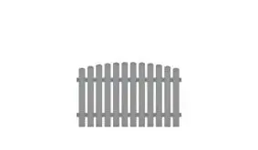 Wetterfester Gartenzaun aus Kunststoff mit Vollkunstofflatten und Aluminiumquerriegel, Edelstahl verschraubt, inkl. Montageset und Bohrer