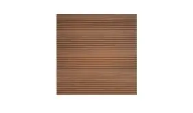 Pflegeleichte Schallschutzwand aus BPC im Holzdekor Mahagoni. Maße: 180 x 180 cm