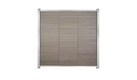 Im Lieferumfang der Variante in Schokobraun / Silber befinden sich 	39 x BPC Rhombusleisten, Start- und Abschlussprofile und Abstandhalter. Dies ergibt ein Zaunelement in 180 cm Höhe.