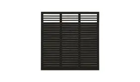 Der Decora Zaun aus wiederstandsfähigem Kiefer/Fichtenholz, 180 x 180 cm, fungizid behandelt und farbgrundiert schwarz, inkl. rostfreie Schlagschrauben