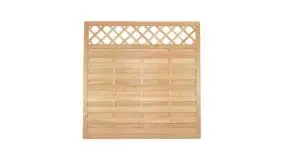 Dichtzaun 180 x 180 cm aus sibirischer Lärche mit Rankgitter, der Zaun bietet eine ansprechende Optil und einen guten Sichtschutz