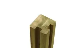 Der passende Eckpfosten für die Steckzaun Serien Klink und Plank mit dem Maß: 9 x 9 x 268 cm. 