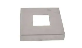 Die Abdeckkappe für unsere Edelstahlpfosten mit dem Maß von 15,5 x 15,5 cm